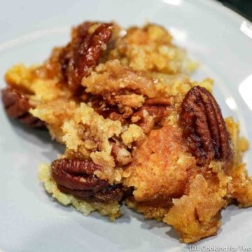 Apple Cobbler on a gray plate