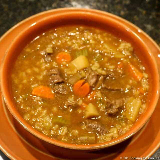 Crock Pot Beef Barley Soup | 101 Cooking For Two