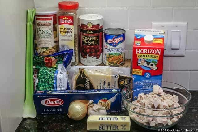 image of ingredients for Leftover Turkey Tetrazzini