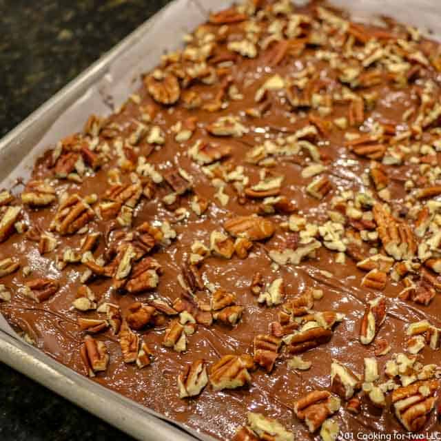 Christmas crack topped with nuts.