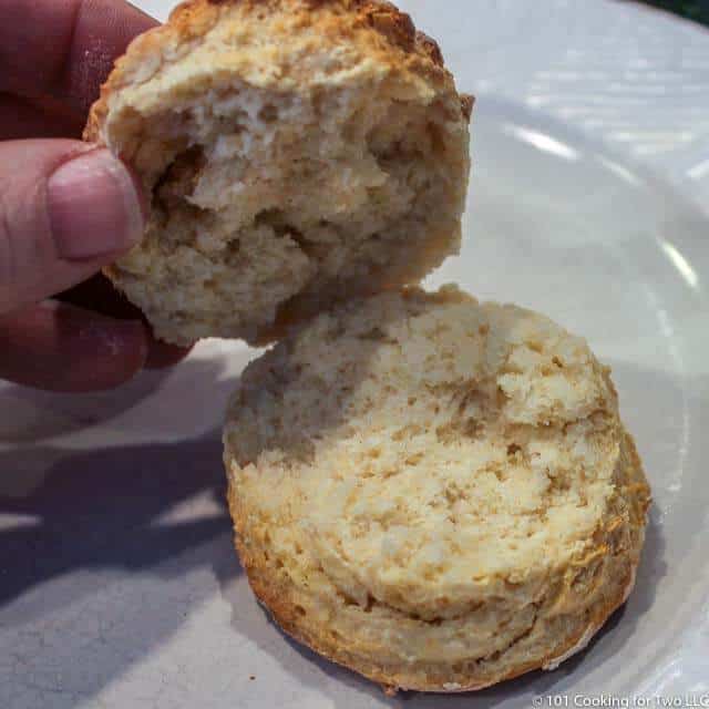 image of a zero fat biscuit on white plate