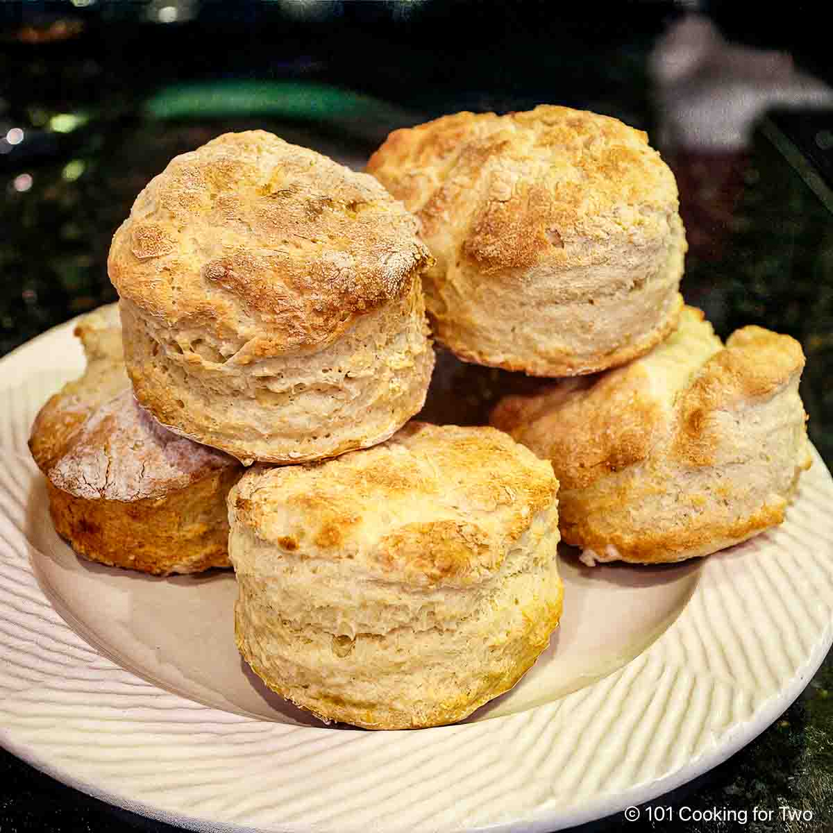 image of zero fat biscuits on a white plate