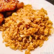 Easy Fried Rice on a white plate