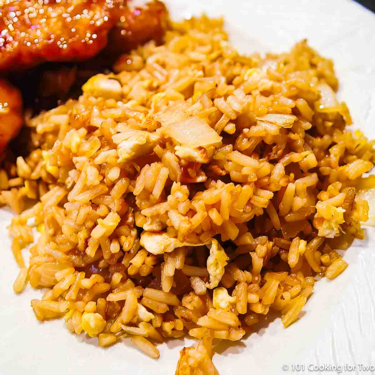 Easy Fried Rice on a white plate