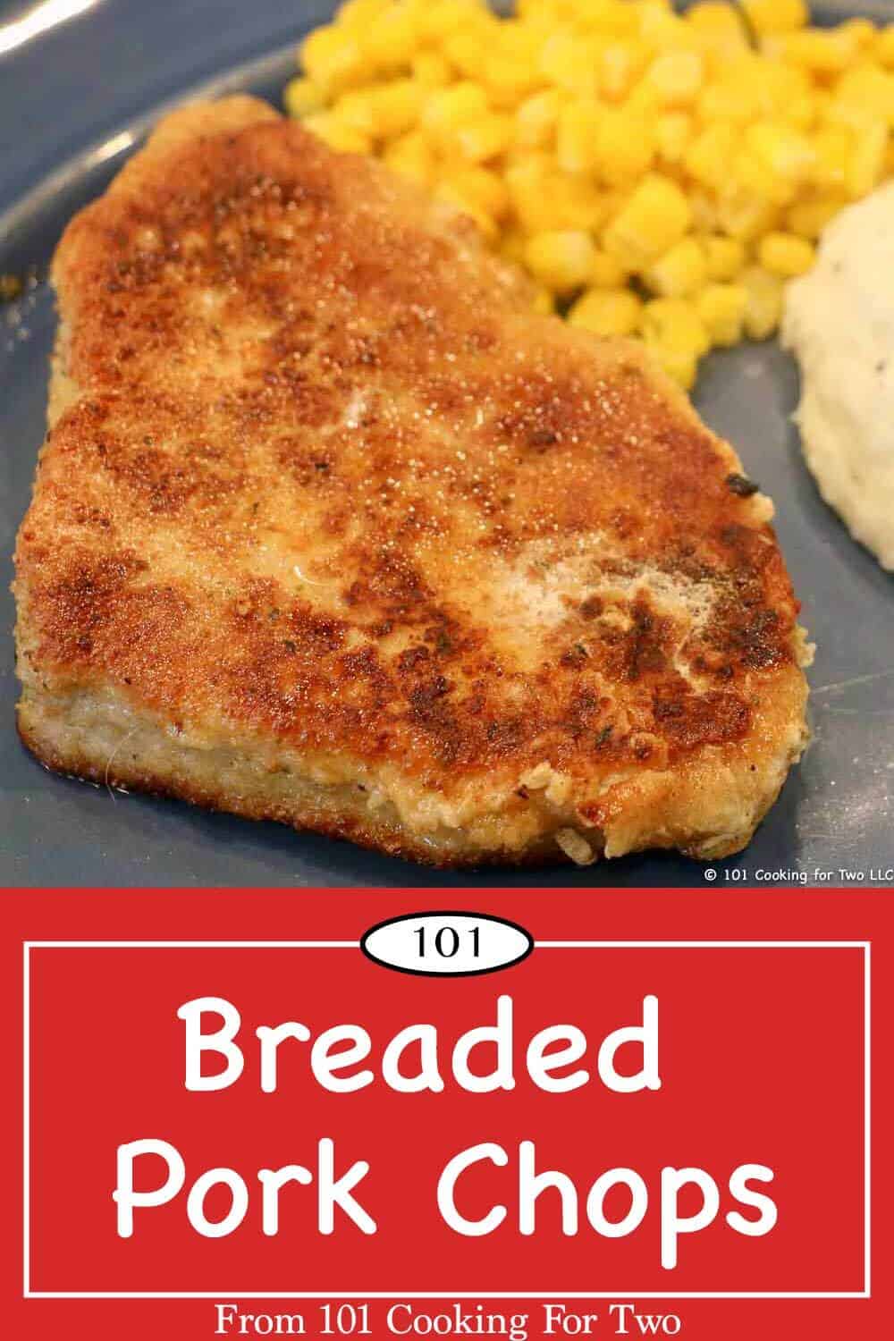 Time for a fork-tender crispy breaded pork chop you will love. Done in less 30-minutes with these easy to follow step by step photo instructions.#BreadedPorkChops #CrispyPorkChops