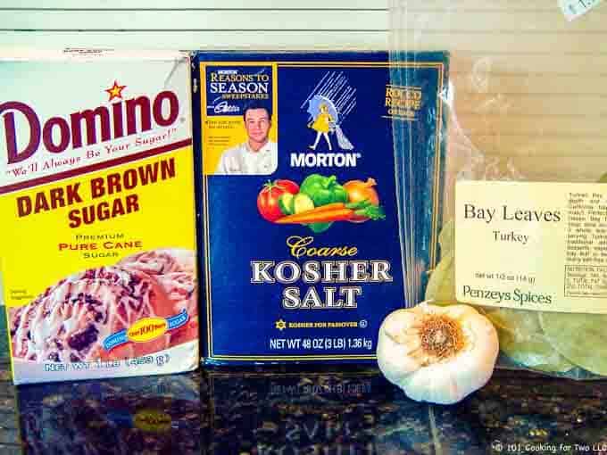 image of suggested brine ingredients