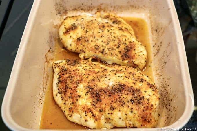 image of baked chicken breasts nicely browned