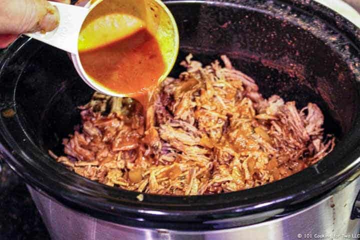 add some fluid back to beef in crock pot.