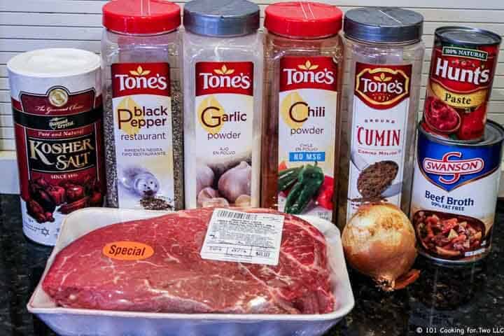 chuck roast with other ingredients.
