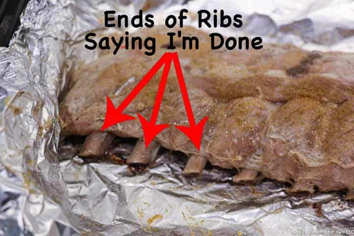 ends of ribs showing