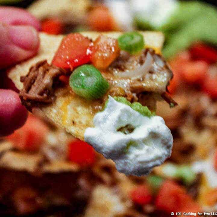 shredded beef nacho