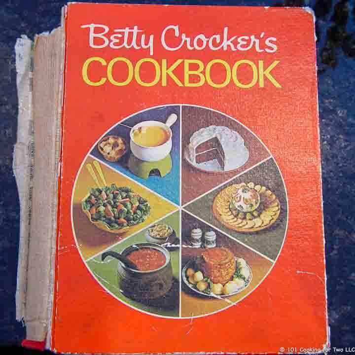 a much used 1972 Betty Crocker's Cookbook.