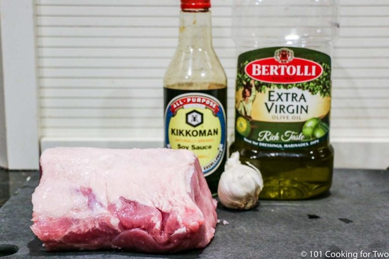 Pork Loin with oil, garlic and soy sauce