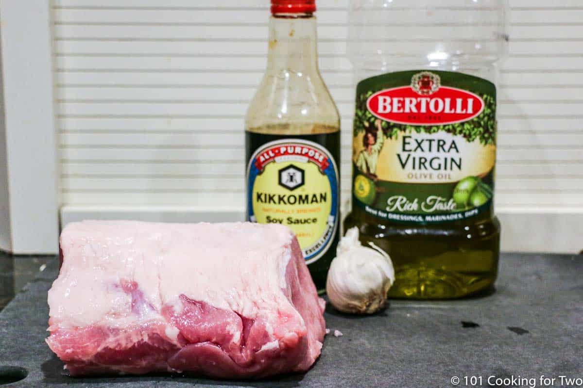 Pork Loin with oil, garlic and soy sauce