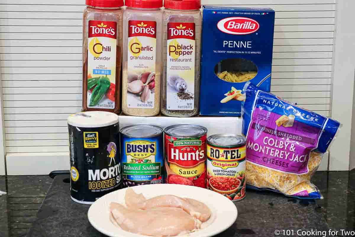 ingredients for Southwest Chicken Casserole.