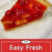 Graphic for Pinterest of strawberry pie