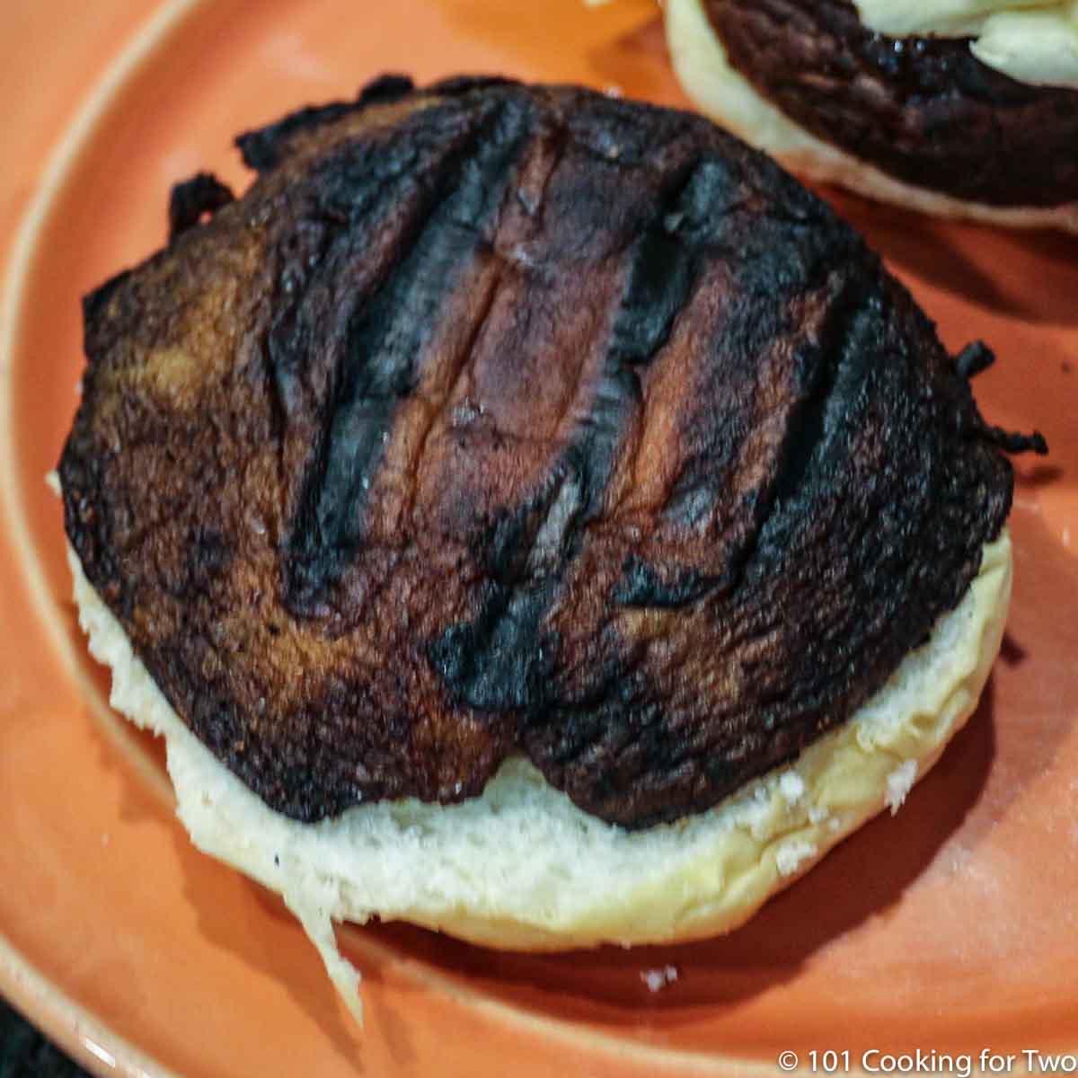 grilled portobello on a bun