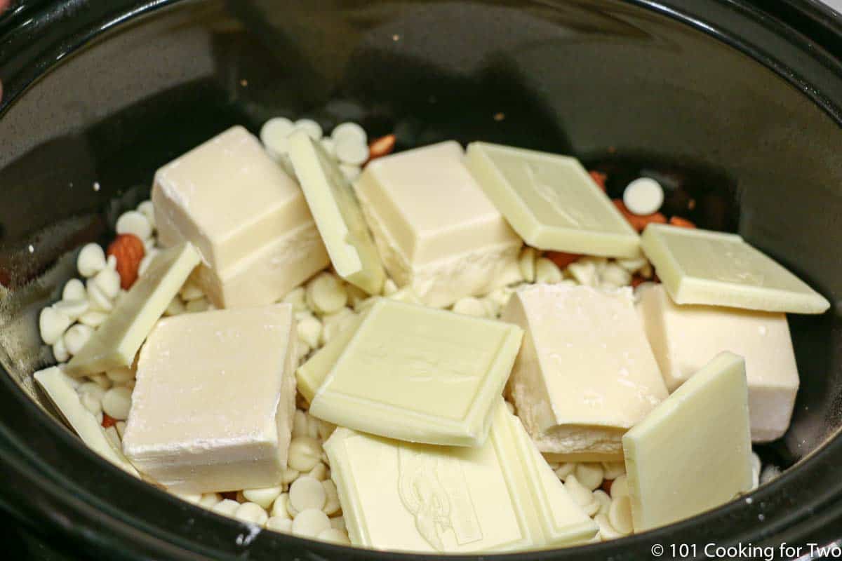 almonds and chocolate in the crock pot