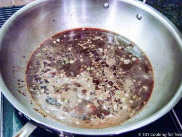 pan sauce in large fry pan