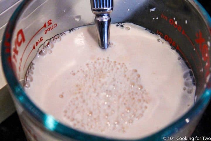 bubbling of yeast in liquid