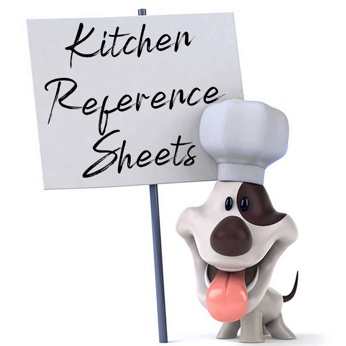 kitchen reference sheet graphic