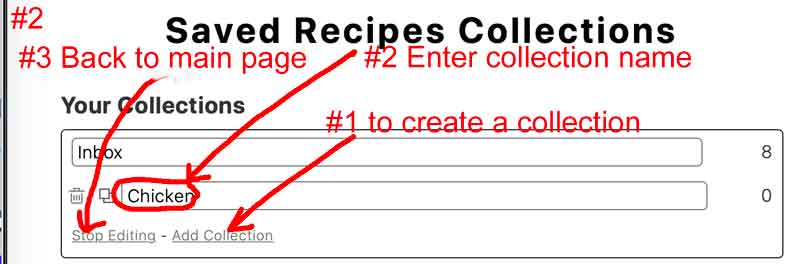 image of recipe collection usage #2