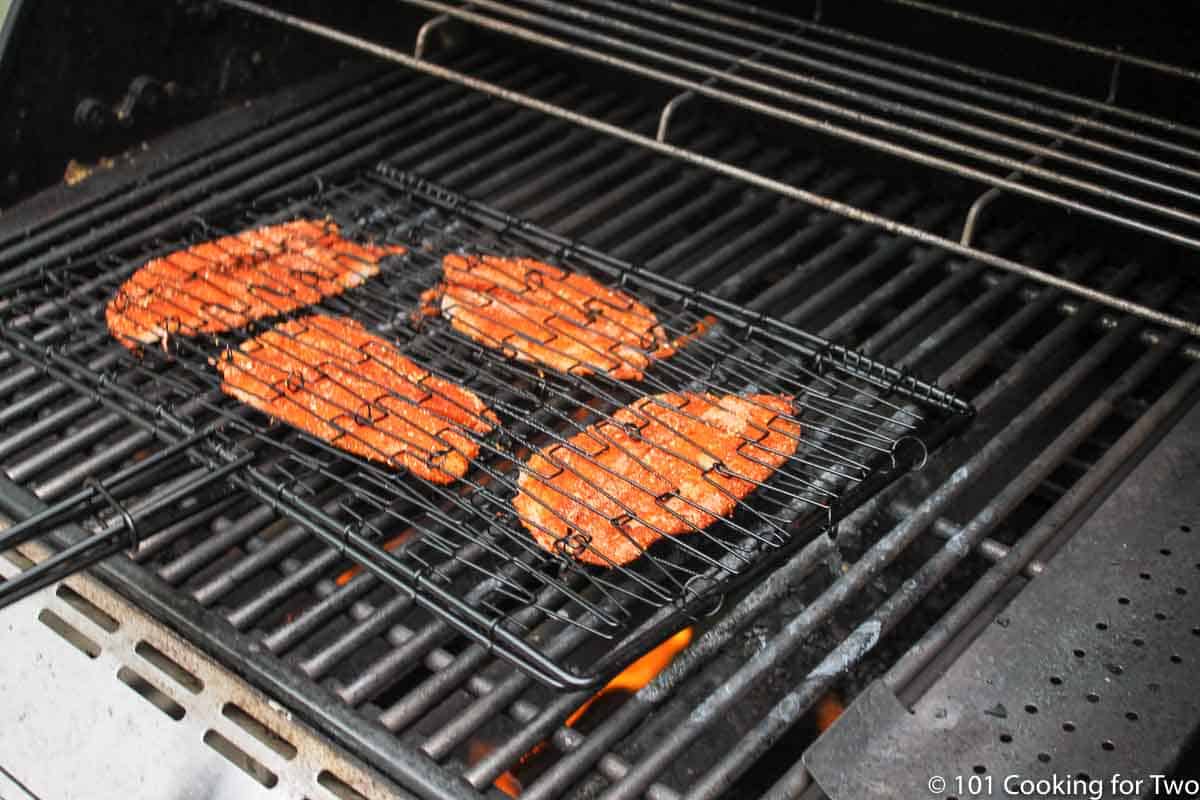 grill basket over direct heat.