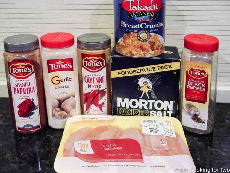 chicken tenders and coating ingredients