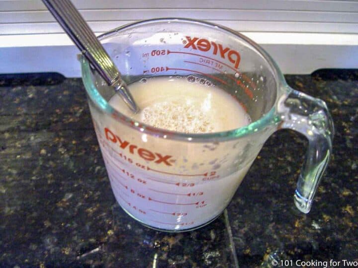 proofing yeast in glass bowl