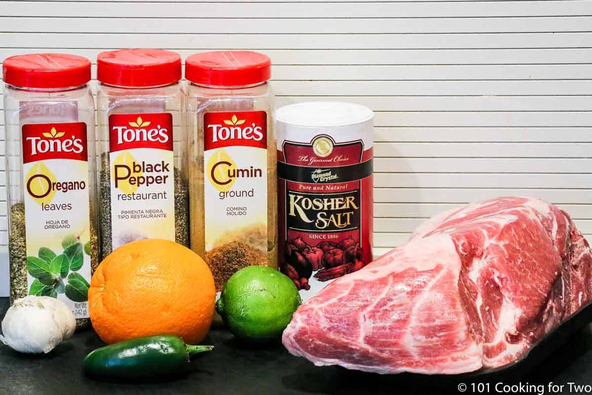 pork butt with seaoning for carnitas