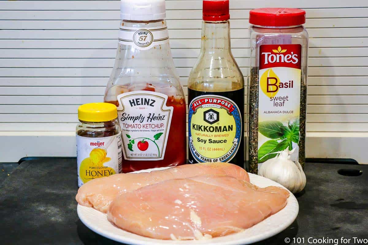 raw chicken breasts with honey garlic sauce ingredients