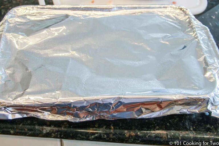 Casserole covered with foil.