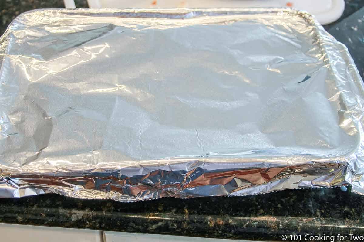 casserole covered with foil