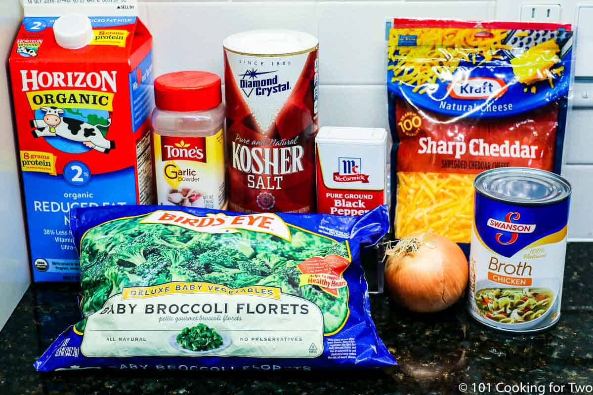 frozen broccoli and soup ingredients