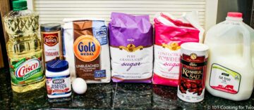 ingredients for cinnamon quick bread