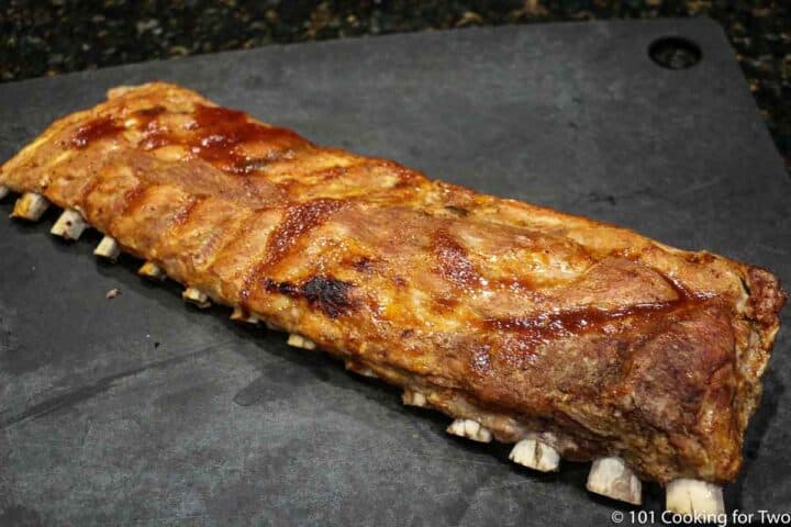 baked baby back ribs ready to serve