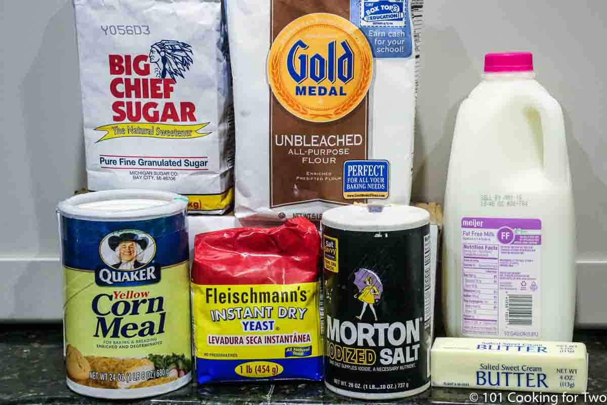flour and other ingredients for English muffins