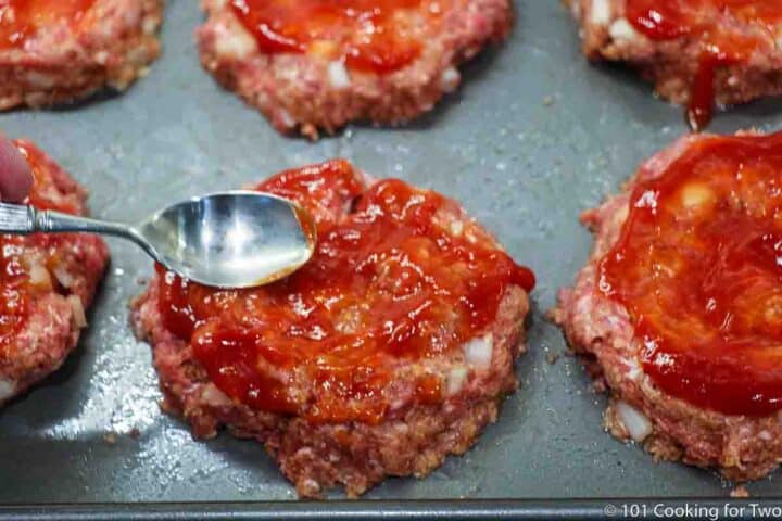 coating to of patties with ketchup
