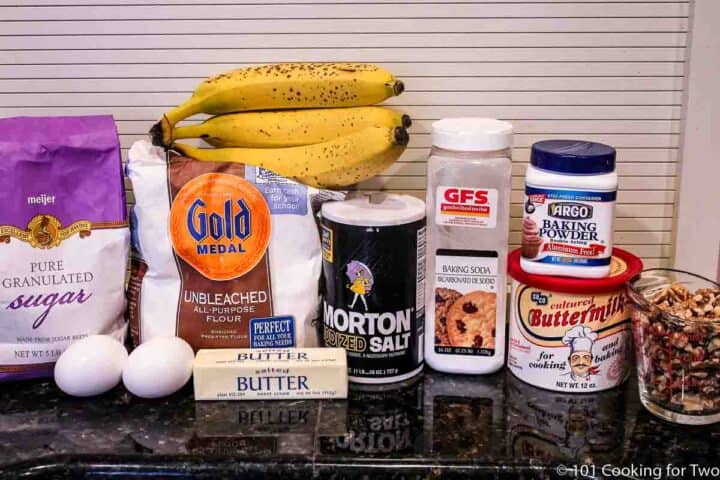 bananas with eggs and other ingredients for banana cake