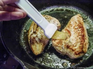 brushing tenderloins with butter