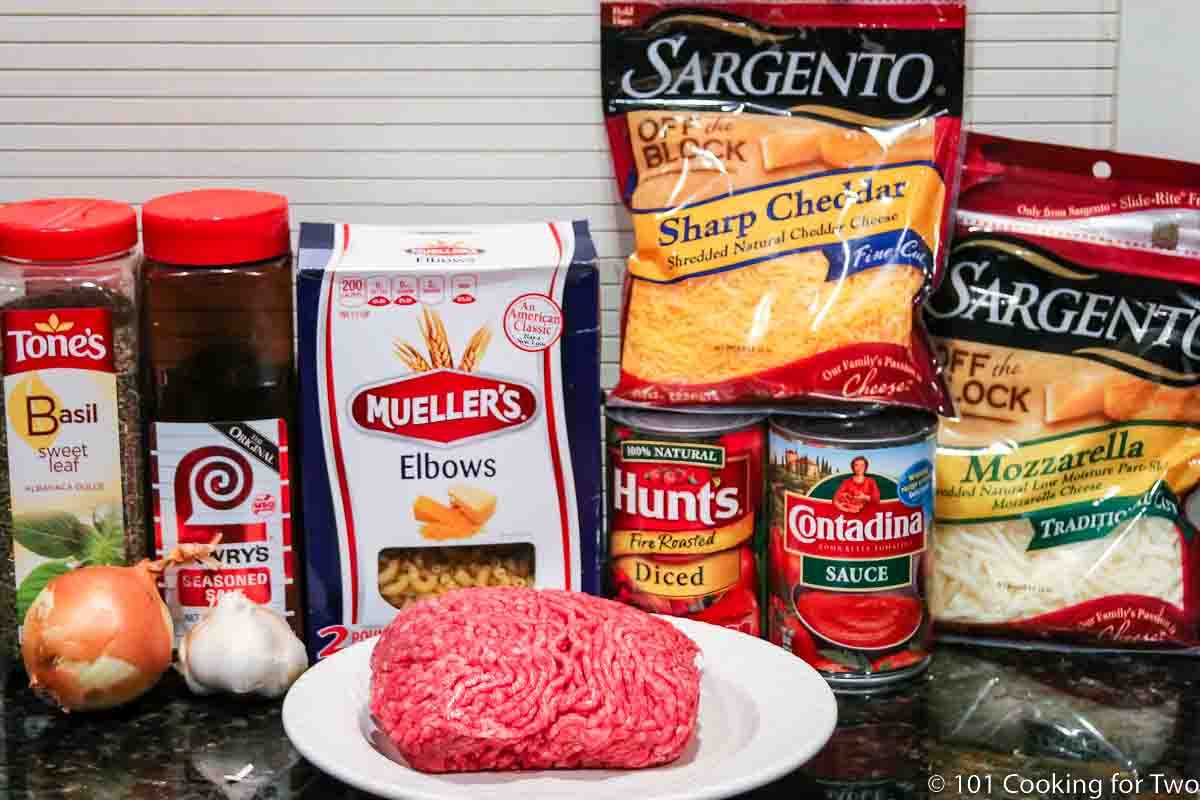 ground beef with goulash ingredients