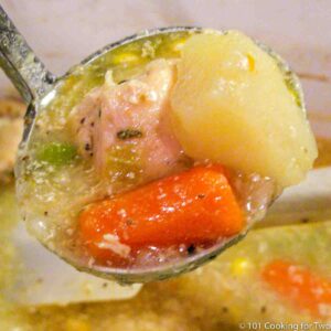 ladle of chicken stew-Edit