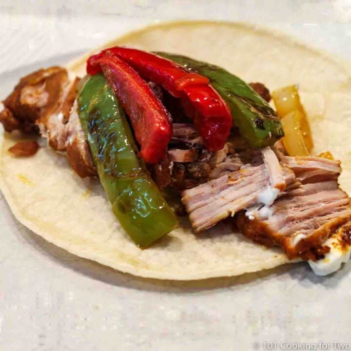 park carnitas taco on a white plate-2