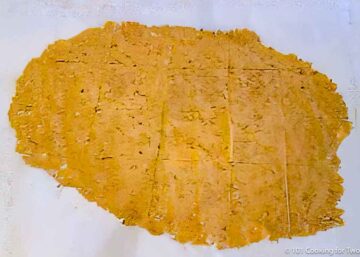 cooked crackers on a tray