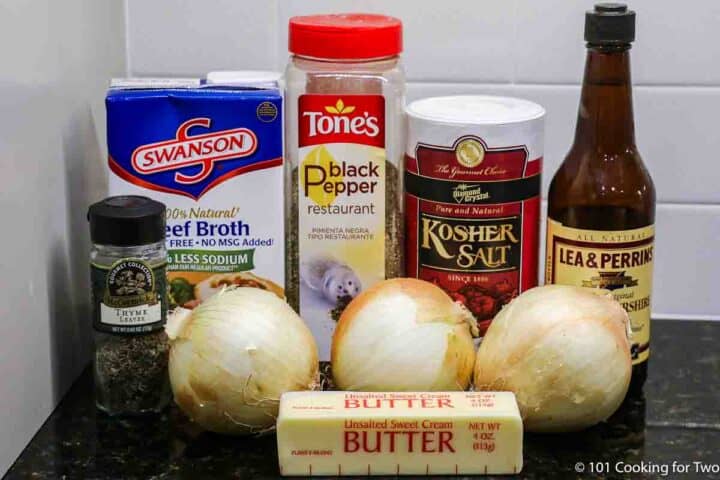 onions with broth and soup seasonings.