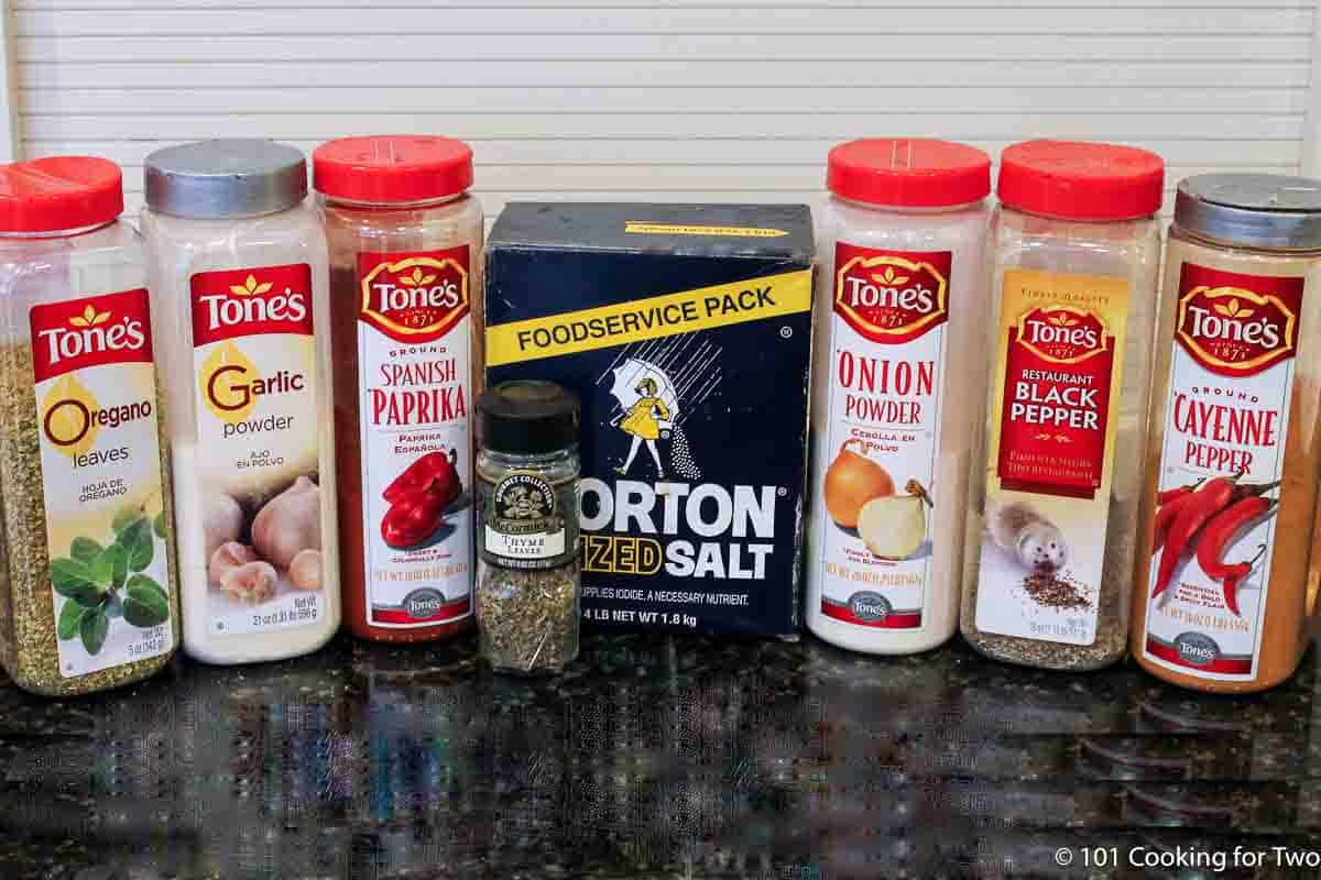 spices for blackening seasoning.