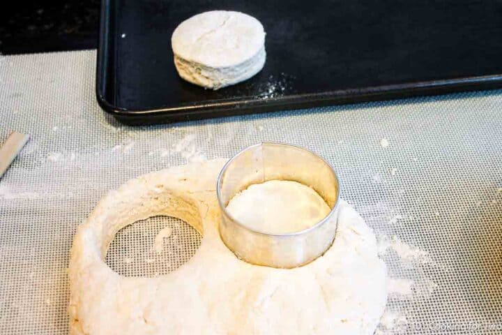 making cut biscuits.
