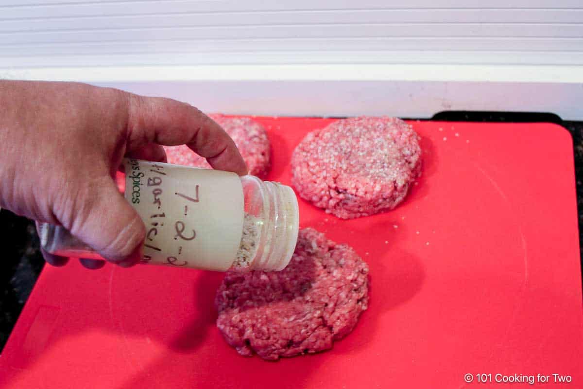 seasoning burgers.