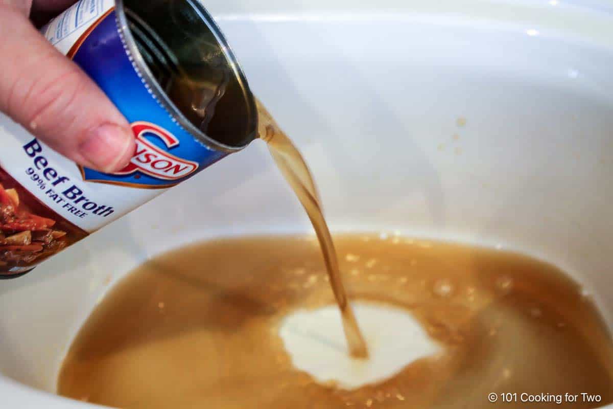 mix braising fluid in crock pot.