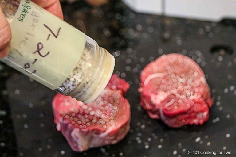 Seasoning filets with 7-2-2.